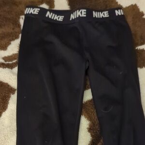 Nike Kids Black Logo Waistband Leggings